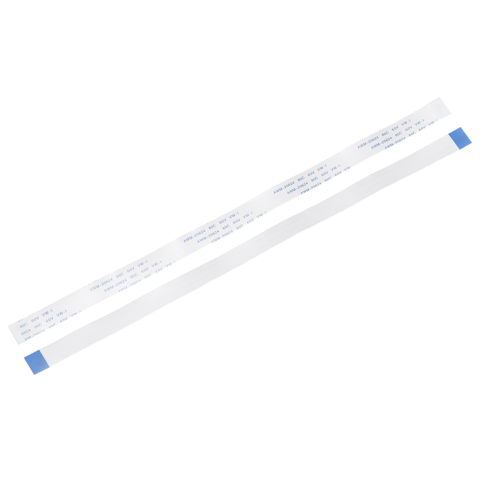 sourcing map 20Pcs FFC Flexible Flat Cable, 20 Pins 0.5 mm Pitch 250mm FPC FFC Flexible Ribbon Cable for LCD TV Car Audio DVD Player Laptop (A Type)