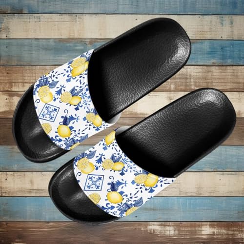 Image of Footwear for Mens Open Toe Athletic Sandals Anti-Slip Sole Slide Sandals Pillow House Flat Shoes Comfortable Slip On Slippers for Indoor & Outdoor