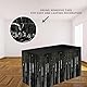 ZYUYUED 2 Stück Tischrock Schwarz,Tischröcke mit Fransen,Quasten-Tischrock,Dekorativer Tischrock,für Karneval, Hochzeit, Baby Shower, Hochzeit,Geburtstag,L275cm*H75cm