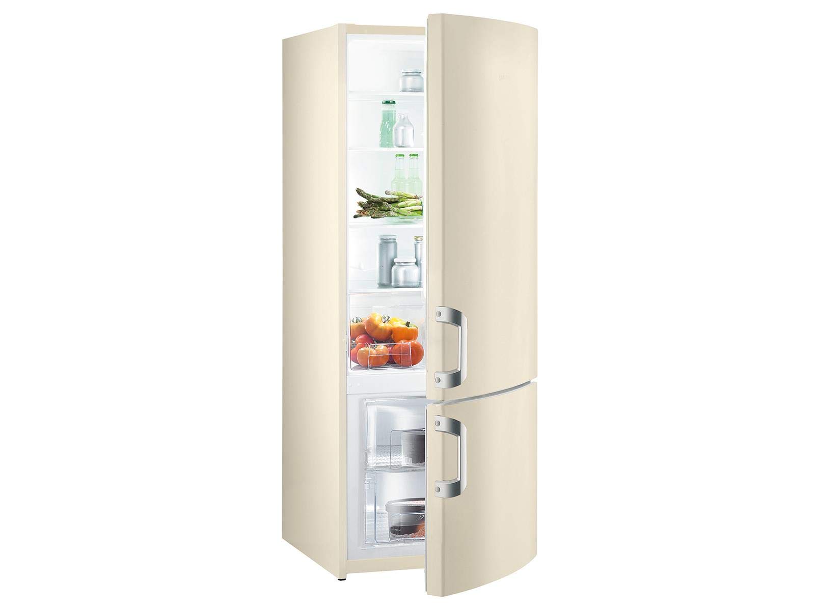 Gorenje RK61620C Réfrigérateur-congélateur Efficacité énergétique A++ Partie réfrigérateur :232 L Partie congélateur :53 L Éclairage intérieur 4 rayonnages en verre beige