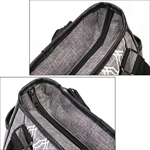 Amhoo Reusable Lunch Bag For Women Waterproof Cooler Insulated Box Picnic Women Top Handle Satchel Handbags Stylish Adult 10L Tote Work School Ykk Zipper Gray #TOP6