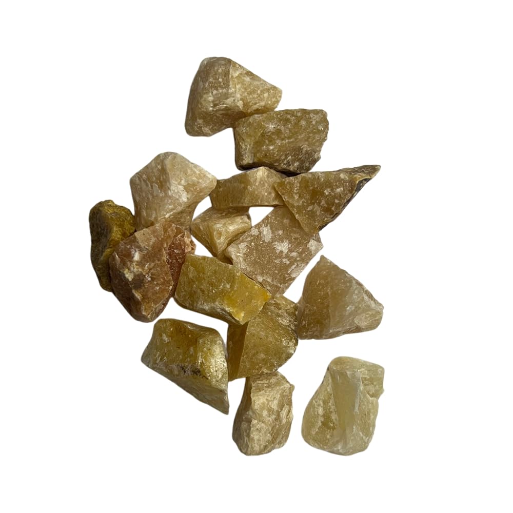 VIE Raw Rough Cut Crystals, 2-4cm, Pack of 12, Yellow Aventurine
