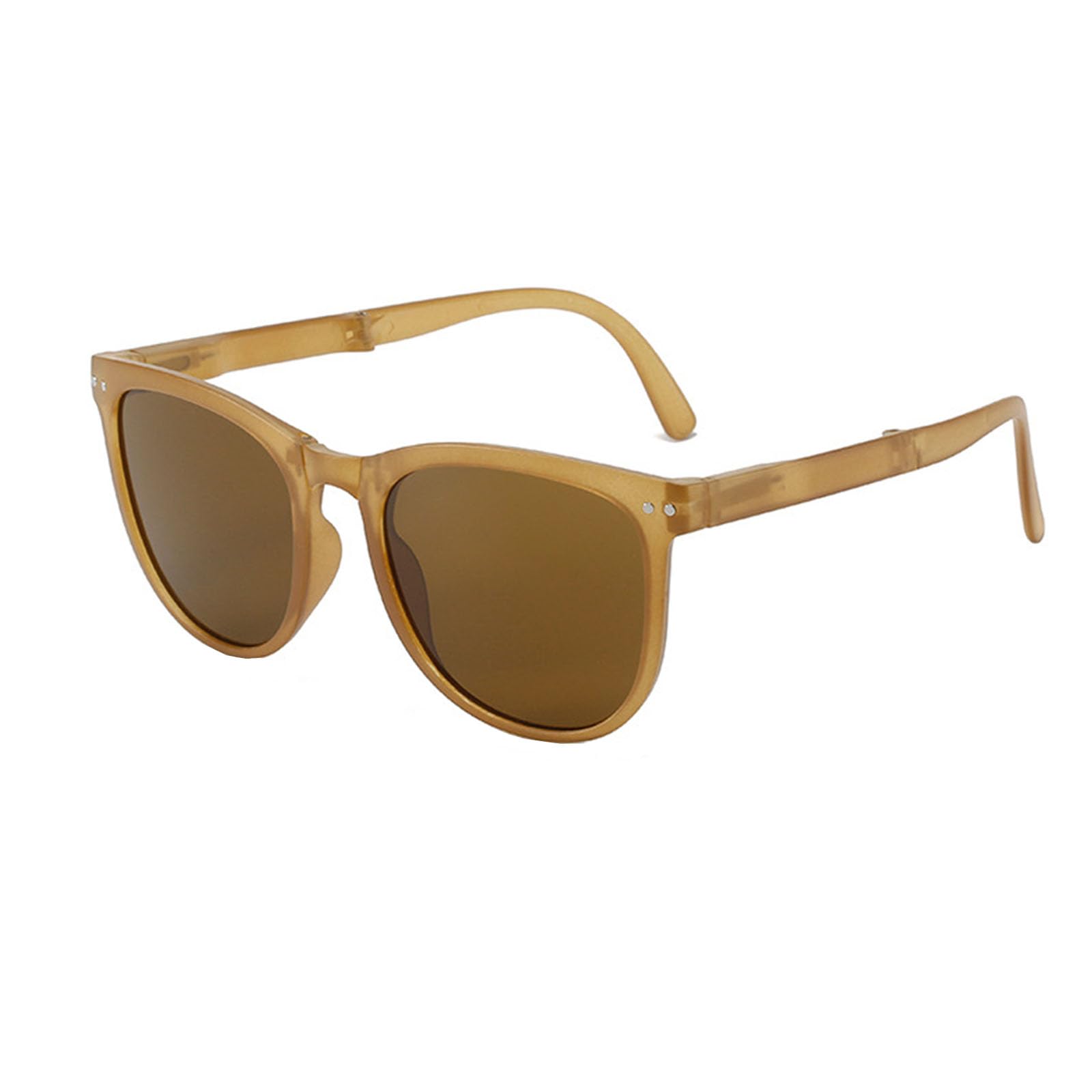 gustave Fashion Polarized Sunglasses for Women Folding Brown Colored Polarized Sunglasses with Travel Storage Case Stylish Polarized Sunglasses for Driving, Beach Resort, Travel-picture-46