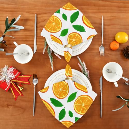 Servilletas de Tela Naranja YETTASBIN Set de 6 50.5x50.5 cm miniatura 4