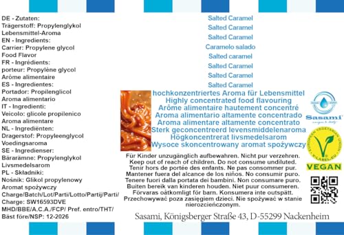 Salted Caramel arôme concentré d'exception - Flacon de prestige Sasami 100 ml Vegan - 4