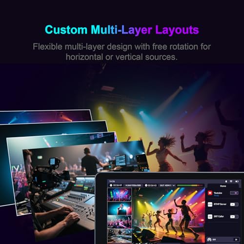 Image of Video Switcher Portable Multi-Cam Live Streaming Studio Built-in 8-Inch Touchscreen Support Live Streaming on App Directly Equipment NeoLIVE MD8
