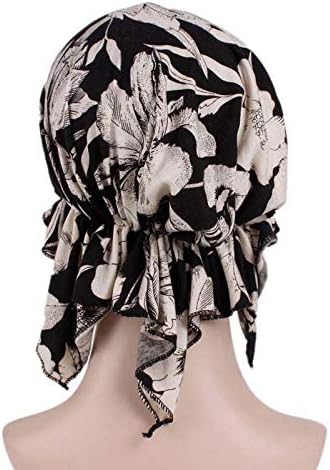 beauty YFJH Women Stretch Cotton Print Sleep Turban Hat Headwear Scarf Chemo Beanie Cap for Cancer Hair Loss - Image 4