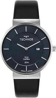 Relógio technos masculino slim prata - gm15ar/0a gm15ar/0a