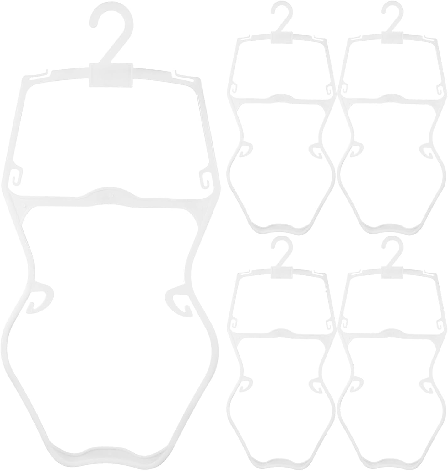 Cabilock 5pcs Plastic Clothes Hangers for Swimwear and Suits, Small Hangers for Boys and, Sturdy Newborn and Closet Storage