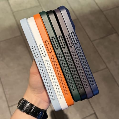 Coque iPhone 15 Pro anti surchauffe bleue en polycarbonate mince et ventilé - 6