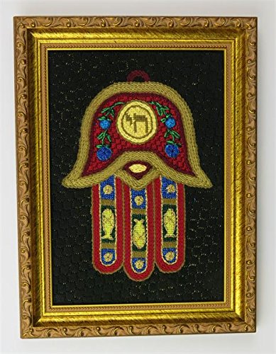 Pepita Needlepoint kit: Hamsa Chai, 9" x 13" - Thumbnail 3