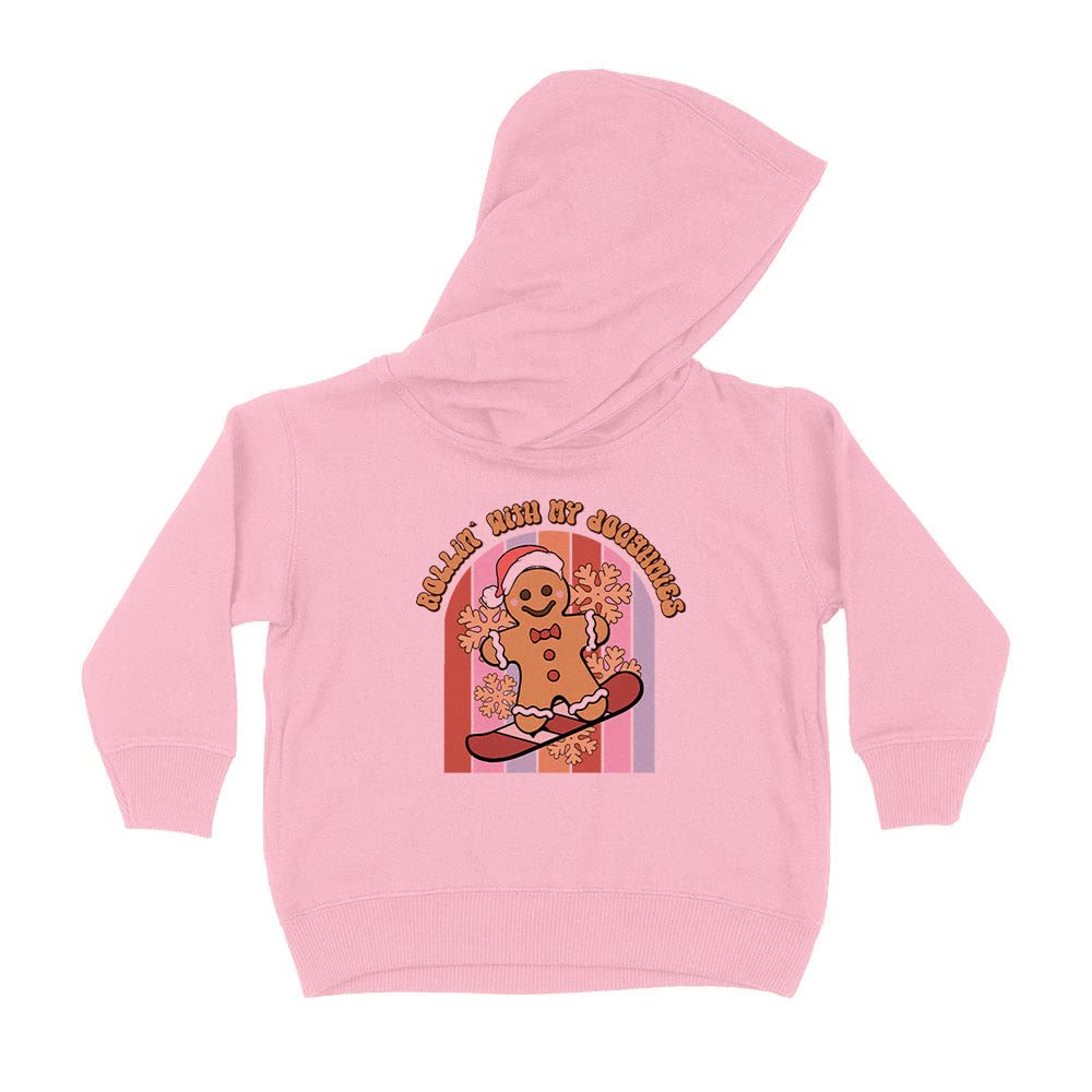 Rollin with My Doughmies Kids Hoodie Sweatshirt Toddler 2T Light Pink