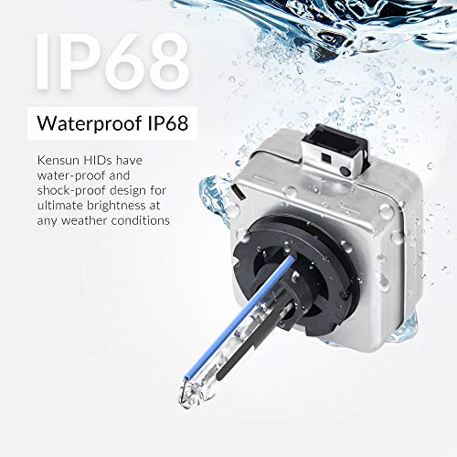 Image of Premium HID Xenon Low Beam Headlight Replacement Bulbs - by Kensun - (Pack of two bulbs) - D1R - 12000K