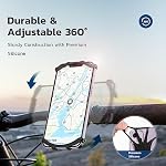 VUP Bike Phone Mount, Universal Bike Cell Phone Holder, 360° Rotatable, Silicone Bicycle Phone Mount Compatible with iPhone 17/16/15/14/13/Pro Max/Pro/mini, 4.0''~6.7'' Cellphones