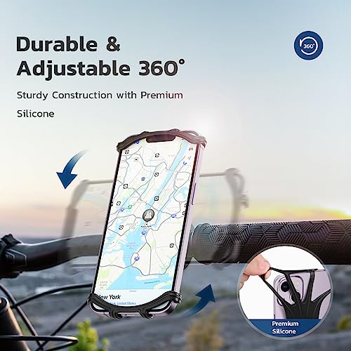 image for VUP Bike Phone Mount, Universal Bike Cell Phone Holder, 360° Rotatabl