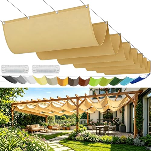Voile d'ombrage rétractable imperméable protection UV filet terrasse jardin - 2