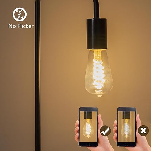 Miniatura 5 de Bombillas LED Edison ST58 (ST19) equivalentes a 60 vatios, CRI 80+, inastillables, alto brillo, blanco suave, 2700 K, regulables, bombillas de 2700K