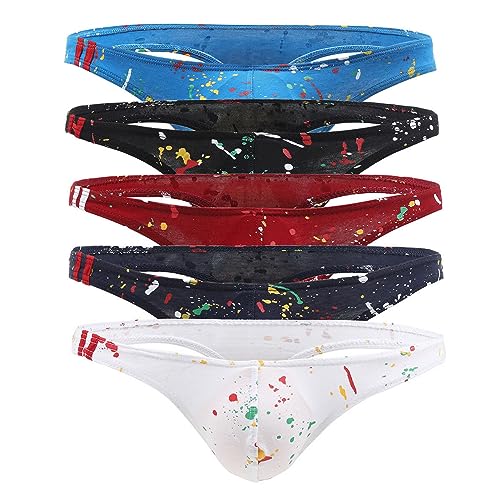 Sexy Men's T-Back G-string Thong Bikini Underwear Cotton Micro Pouch3