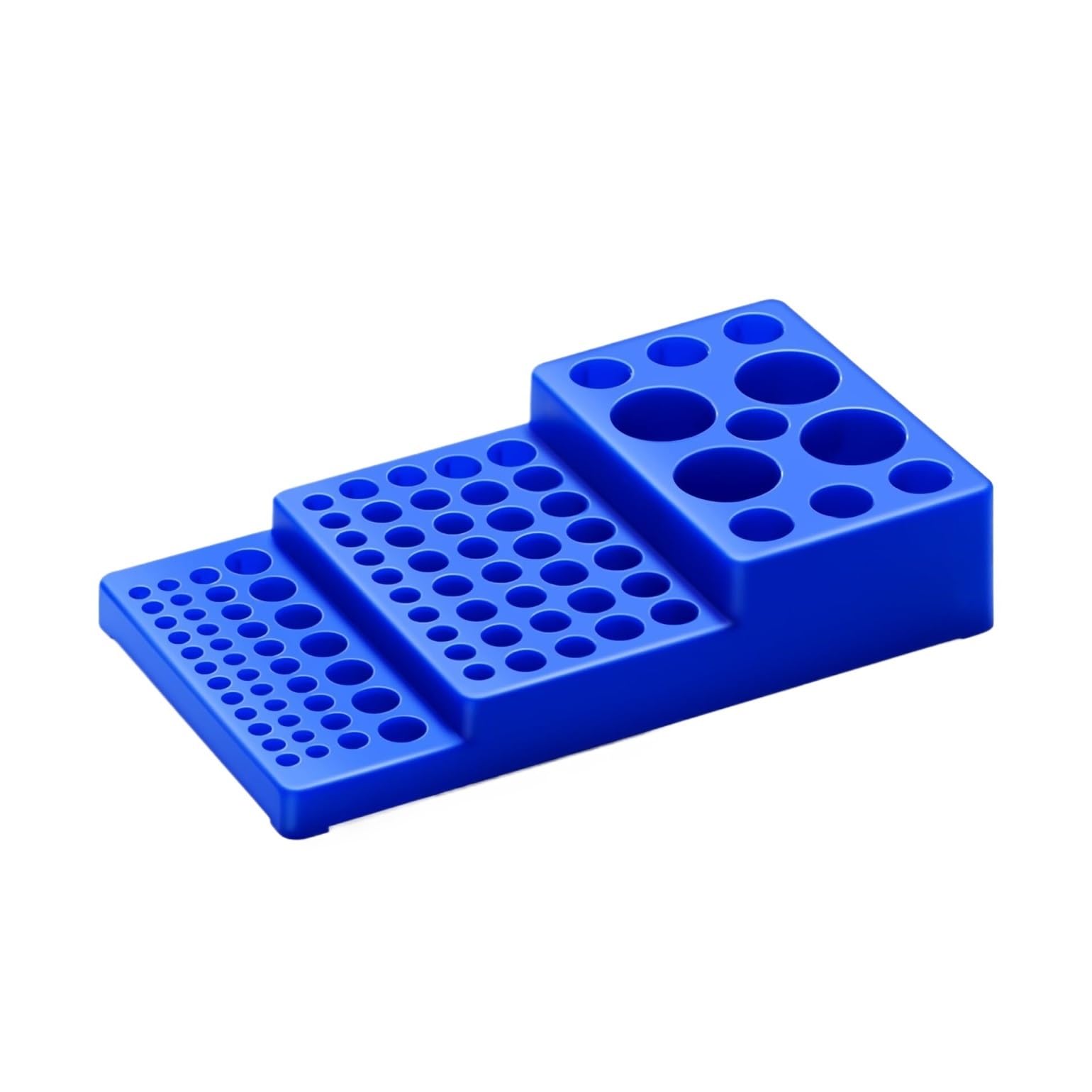 stojak na probówki do laboratorium, Niebieski stojak na probówki wirówkowe trapezowe 8,6 x 5,1, cala eksperymenty naukowe o pojemności 0,2–50 ml