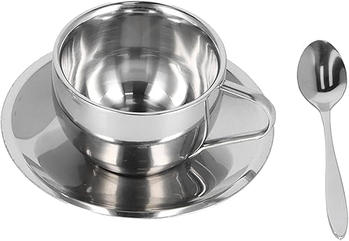 Miniatura 3 de Tazas de café de acero inoxidable tazas de café de acero inoxidable 3 unidsset de tazas de café aisladas de acero inoxidable tazas de doble pared