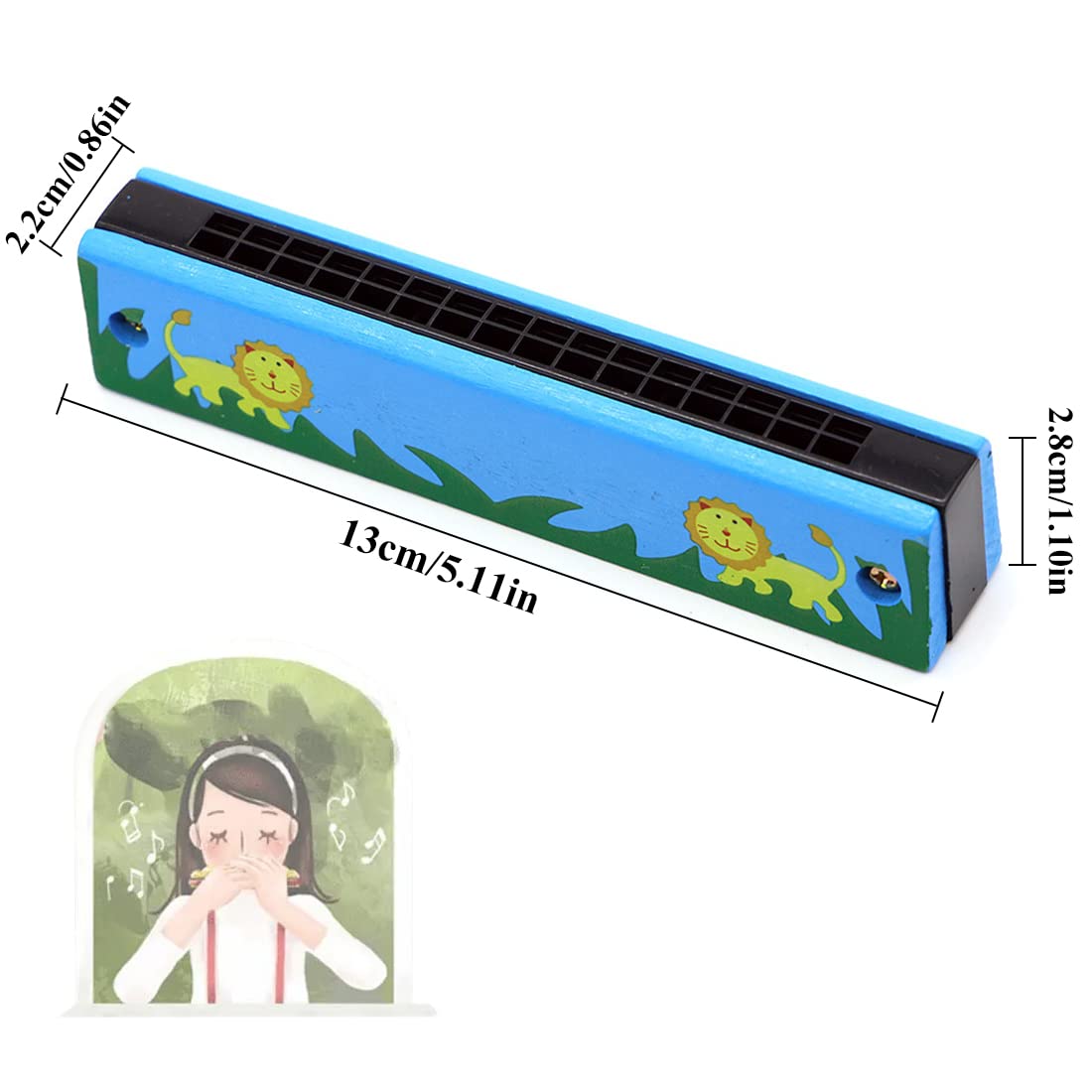2 Armoniche Bambini 16 Buche In Legno - Strumento Musicale Educativo - Foto 10