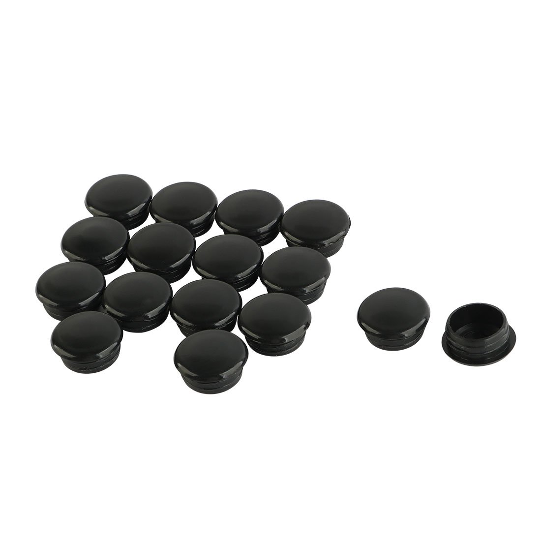 Uxcell Black Sourcingmap Plastic Home Round Flush Mount Cable Connector Hole Plugs Covers 15Mm 16Pcs