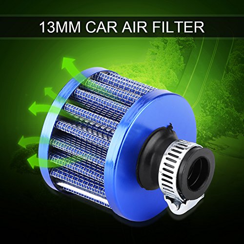 13 mm uniwersalny zestaw filtrów wlotu zimnego powietrza, filtr wlotu powietrza do skutera Atv Dirt Pit Motocykl Osłona odpowietrznika Breather(niebieski)