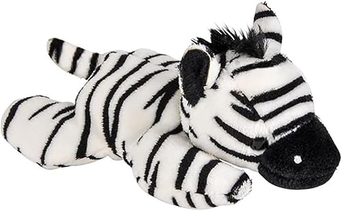Vista 2 de The Dreidel Company Peluche Zebra Mighty Mights, relleno de felpa de 3.5 pulgadas, juguetes de animales súper suaves y tiernos, decoraciones
