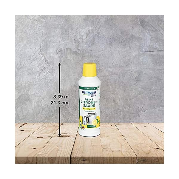 HEITMANN pure Reine Citronensäure: Ökologischer Bio-Entkalker, Reinigung für Küche & Bad, flüssig, 1x 500 ml – Bild 5