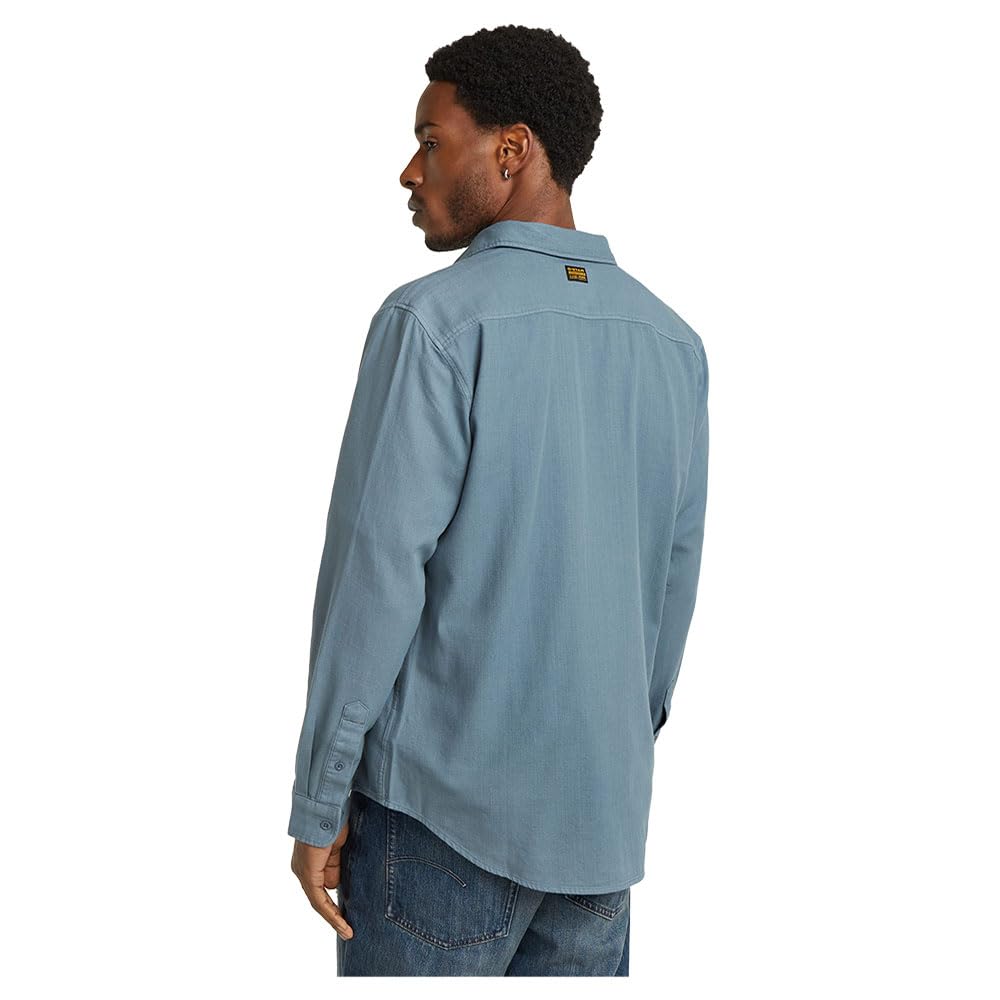 G-STAR Raw - Mens Marine Slim Woven Shirt, Color Avio Gd, Size: Large