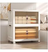 Kmiectse 102 Qt Large Storage Bins with Lid, Plastic Storage Organizer for Living Room Bedroom, F...
