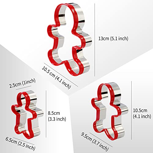Surgehai Cookie Cutters Set Of 3, Gingerbread Man Cookie Cutter Tools #TOP2