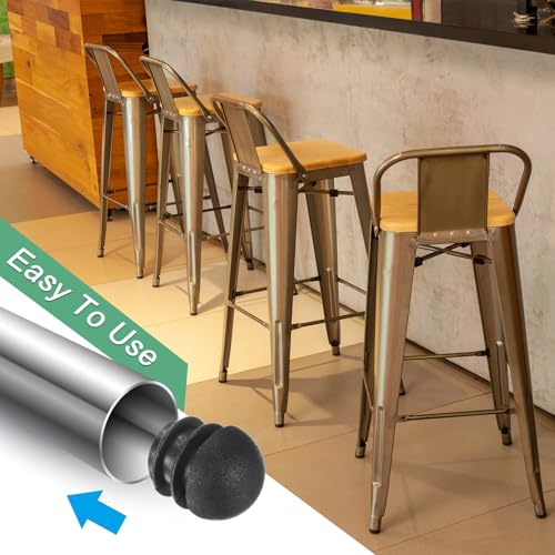 Image of M METERXITY 30-Pack Spherical Plastic Hole Plugs, 0.63 inch (16mm) Plastic Tubing End Caps for Patio /Chairs /Fences, Metal Tubing Leg Cap, Furniture Pipe Insert Sliders Glides