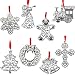 Lenox Sparkle And Scroll Holiday / Christmas Ornaments [Silver-Plated] (set-8)