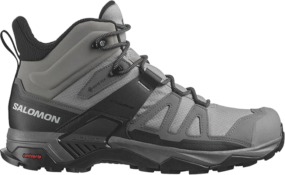 Salomon X Ultra 4 Mid Gore-tex Hiking Boots, Men's, Sharkskin/Quiet Shade/Black, US 13 M