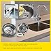 Everflow 7516 Kitchen Sink (3-1/2 Inch) Stainless Steel Drain Assembly With Strainer Basket-and Water Stopper, Single