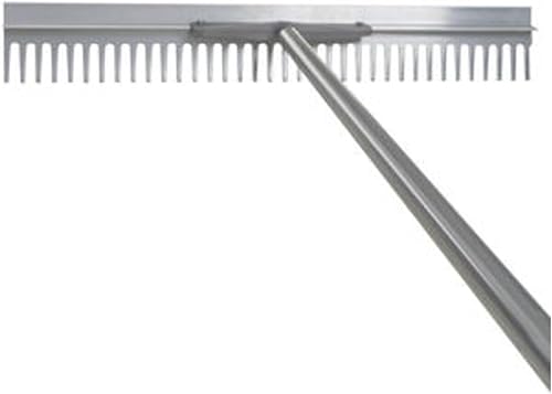 Kraft Tool CC960 Rastrillo de aluminio para paisaje y asfalto de 36 pulgadas con mango Mag de 7 pies