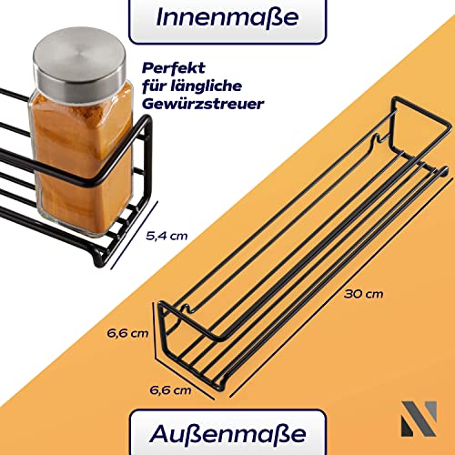 NOBRO® Gewürzregal - 4er Set - Modern und stilvoll dank versteckter Befestigung - Individuell benutzbar - Stabil und… - Image 4