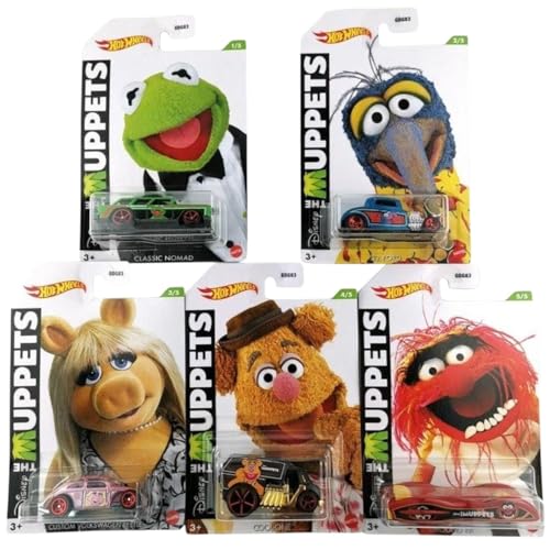 Image of Hot Wheels Muppets 2021 Release Complete Set of 5 Vehicles