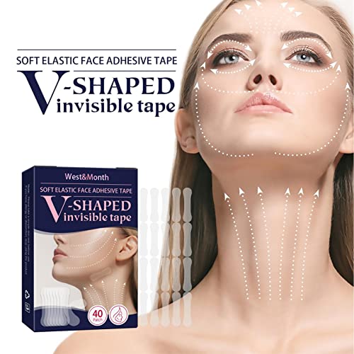 Face Lift Tapes and Bands - Transparent Instant Face Lifting Sticker Adhesive Patches,Waterproof Tra