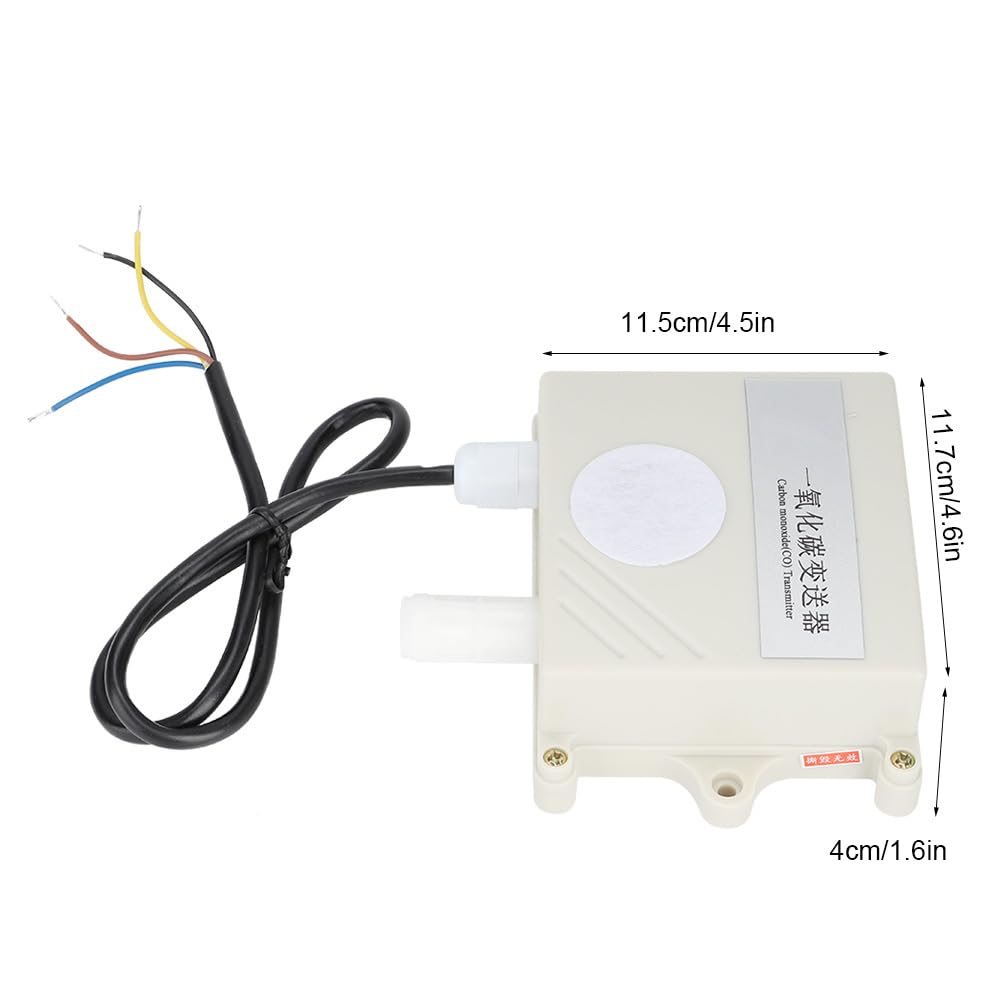 KUIDAMOS Detector de Monóxido de Carbono de Pared con Sensor de Temperatura y Humedad de Alta Sensibilidad para Uso Interior y Exterior PVC 1 Unidad