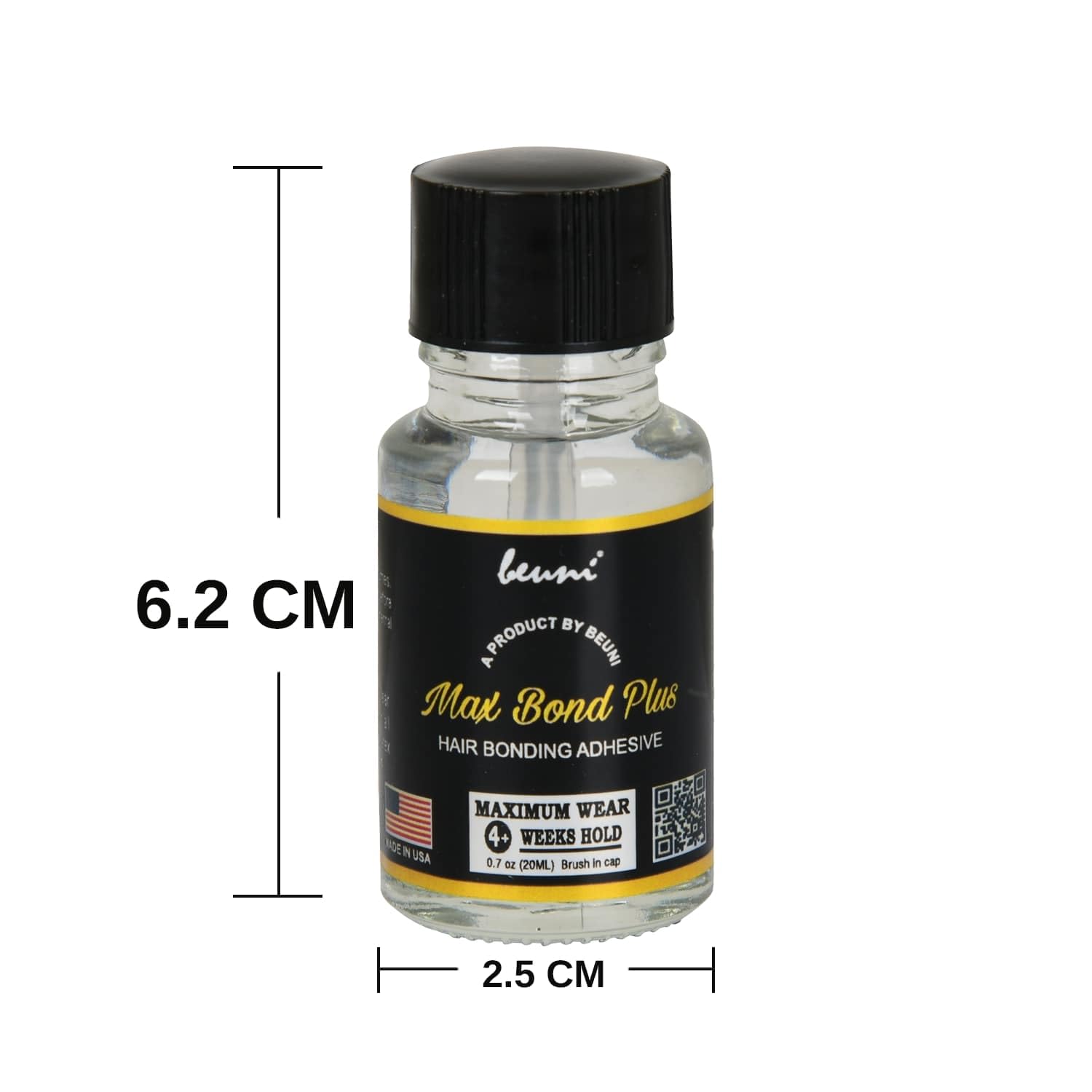 Beuni Max Bond Plus Hair Patch Glue for Men β Ultra Hold Hair Wig Glue Adhesive | Waterproof, Skin Friendly | Up to 4+ Weeks Hold | 20 ml | Pack of 1 1