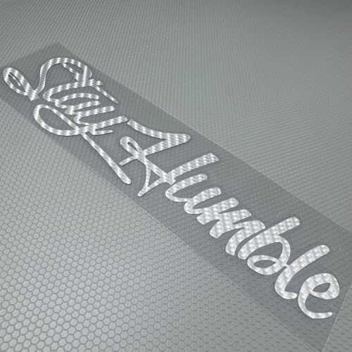 Image of Car Stickers for Stay Humble Auto Front Rear Windshield Window Decal Vans Truck Window Tail Decoration (Carbon Fibre Grey, 500x125mm)