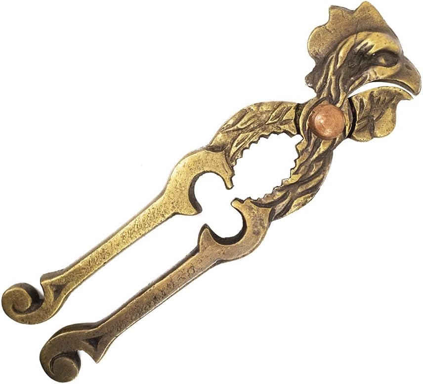 Vintage Solid Brass Chicken Ranch Texas Nutcracker Rooster Nut Cracker Farmhouse Kitchen Decor