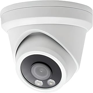 Auview HD 8MP IP Camera Turret Dome with Microphone, 24/7 Full Time Color at Night, Weatherproof IP67 Indoor Outdoor Wide Angle 2.8mm (8MP 247 Color)