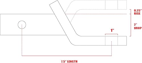 Miniatura 4 de Armordillo 8719527 Montaje de bola con carga de caída de 4 pulgadas, universal, se adapta al enganche de remolque de tubo receptor de 2 pulgadas