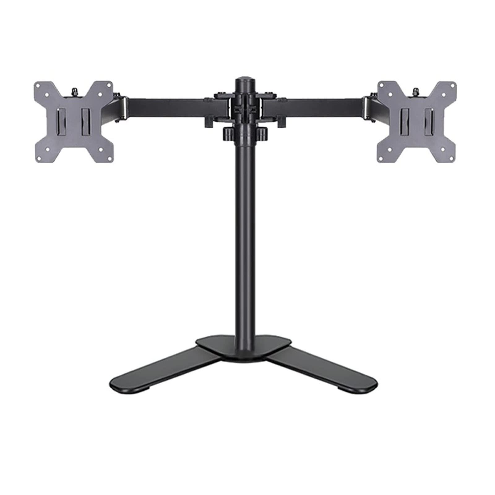 HYJYGM Tabella Top TV Stand, Supporto a Doppio Monitor, Bracci Completamente Regolabili per impieghi, Contiene 2 schermi, misurano Uno Schermo Piatto da 10-27 Pollici, Max Vesa 100x100mm (Nero)