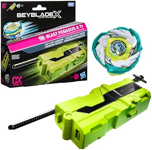 Beyblade X Clip & Rip Launcher with Takara Tomy Attack Type Top Right ...