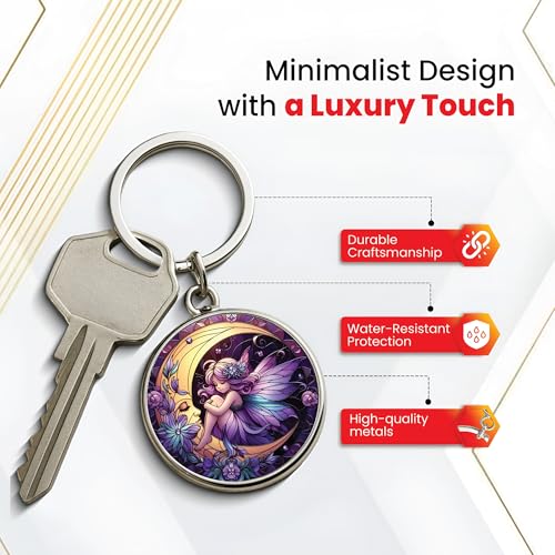 Image of MG | Protective Evil Eye /Spiritual Symbols /Om /Motivational Keychains | Double-Sided Metal Key Ring | Good Luck and devine Charm for Car, Bike, Home & Office