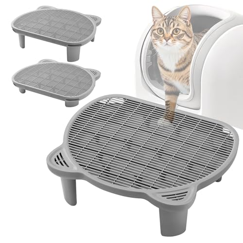Litter Catching Step for Cat Litter Box Litter Trap Stool for Automatic Litter Box Self Cleaning Litter Collection Stairs Litter Catcher Ramp for Old Geriatric Senior Cat or Kitten